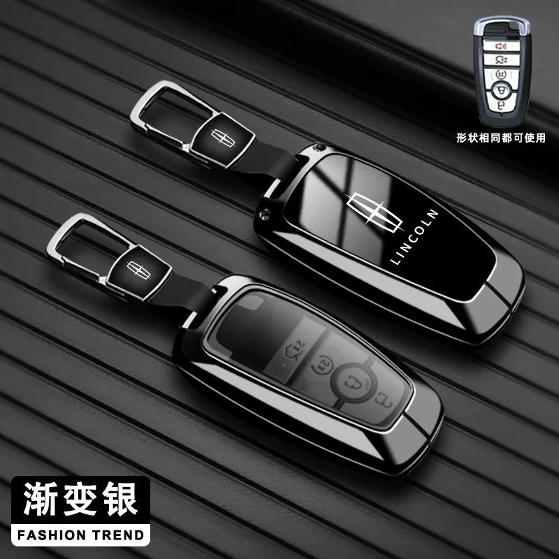 Car Key Case Cover Keychain For Lincoln Continental Mondeo MKC MKZ MKX Navigator Z Nautilus Aviator Corsair 2017 2018 2019 2022 UU111