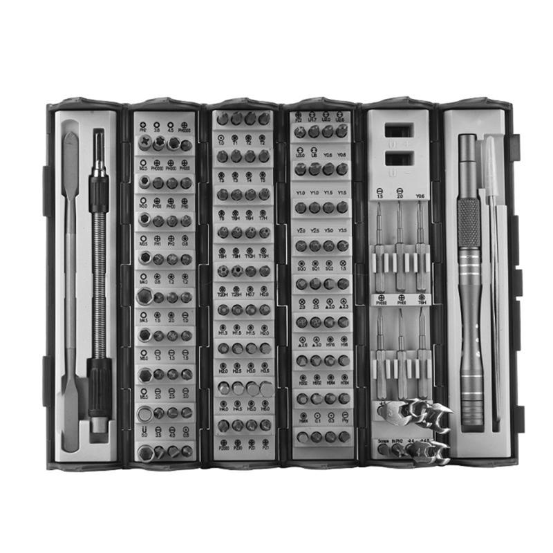 The New 128-In-1 Screwdriver Set Household Disassembly Maintenance Tool Cylinder Portable Plum Hexagonal Special-Shaped Set Easy
