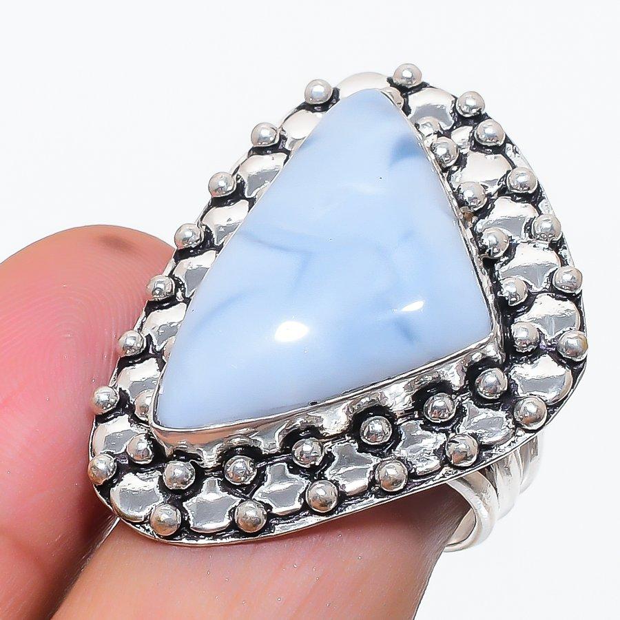 Natural Owhyee Opal Gemstone 925 Sterling Silver Jewelry Ring Size 7.5 u4N51