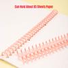 KW-trio 10pcs Plastic 30-Hole Loose Leaf Binders Ring Binding Spines Combs 85 Sheets Capacity for