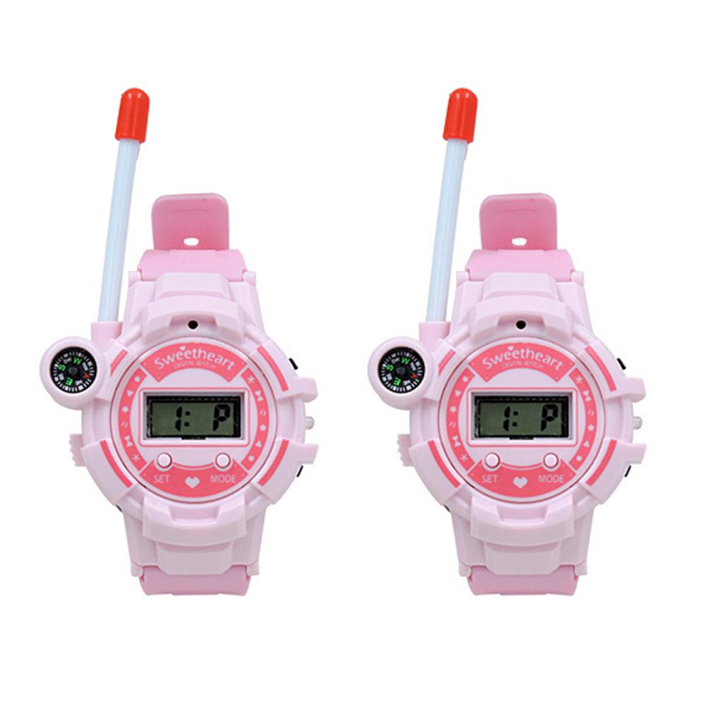 

1 Pair Electronic Walkie Talkie Watch Creative Rechargeable Walkie Talkie Spying Gadgets Birthday Gift for Boys Girls розовый