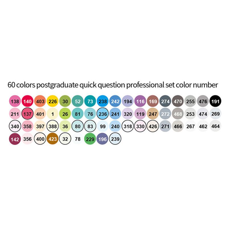 Finecolour EF103 Alcohol Based Art Markers With Bag 12/24/36/48/60/72/240 Colors Oily Soft Double-Headed Marker Pen Professional