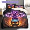 SkeletonDragon Pattern Bedding Quilt Set Quilt Cover Pillowcase Home Decoration Birthday Gift (1 * duvet cover + 2 * pillowcase, without core)