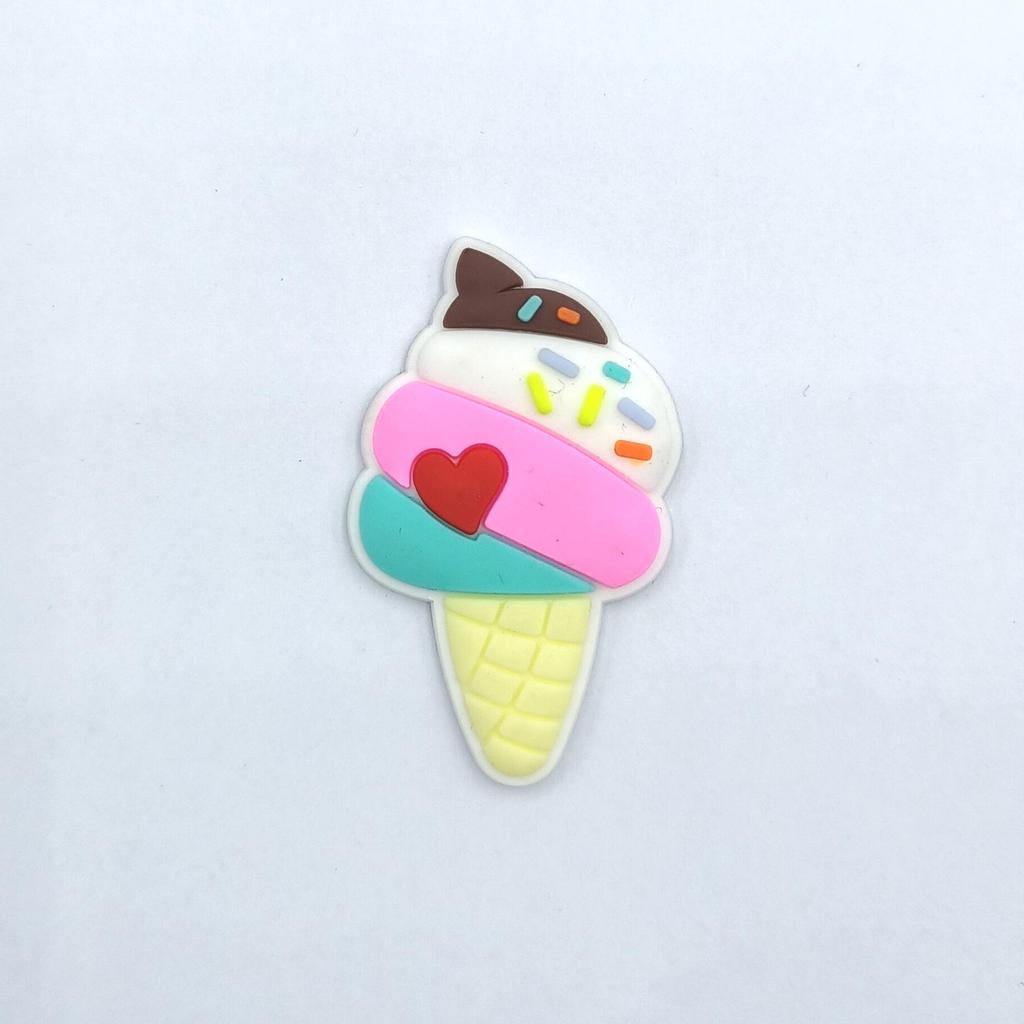 Cartoon Ice Cream Keychain, Phone Case, Hair and Shoe Accessories, DIY Buckles, and Storage Box