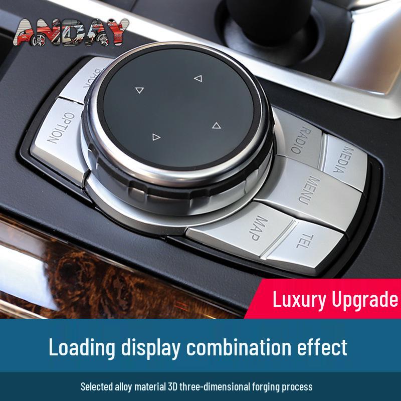 Compatible BMW Crystal Multimedia Knob for 1, 2, 3, 5 Series, X1, X3, X5, X6 | Decorative Modification Cover