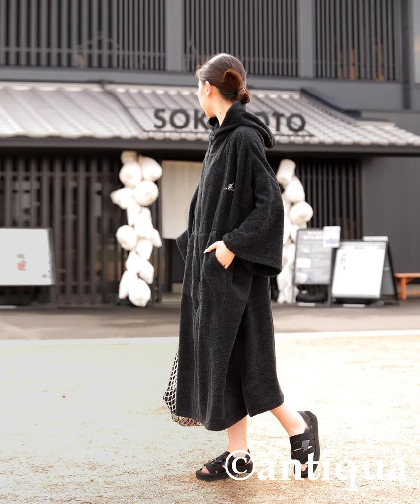 Antiqua Women's Sauna Poncho, PLS-0016, One Size 05, Black