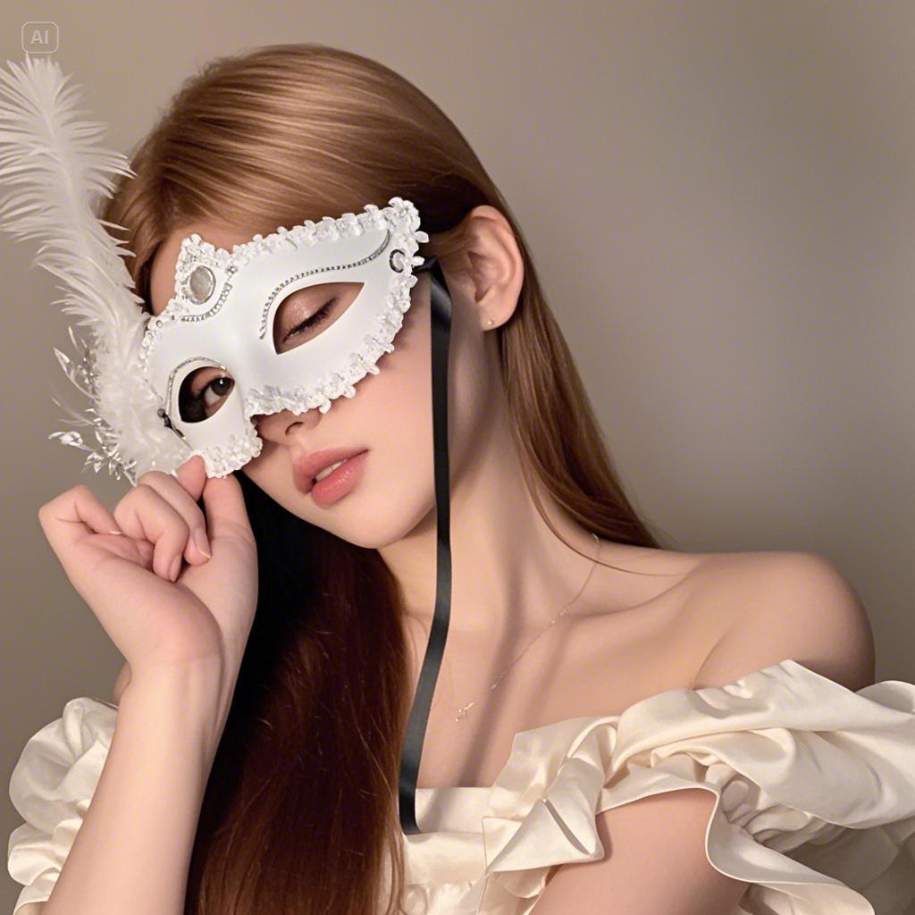 Maskerade-Halbgesichts-Augenmaske im antiken Stil - Perfekt für Make-up-Partys, Beauty-Verkleidungen und lustige Veranstaltungen