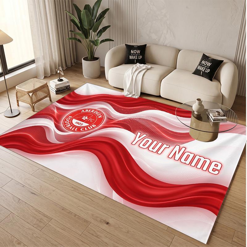 Personalized Crystal Velvet Carpet Aberdeen FC Pattern Non Slip Floor Rug
