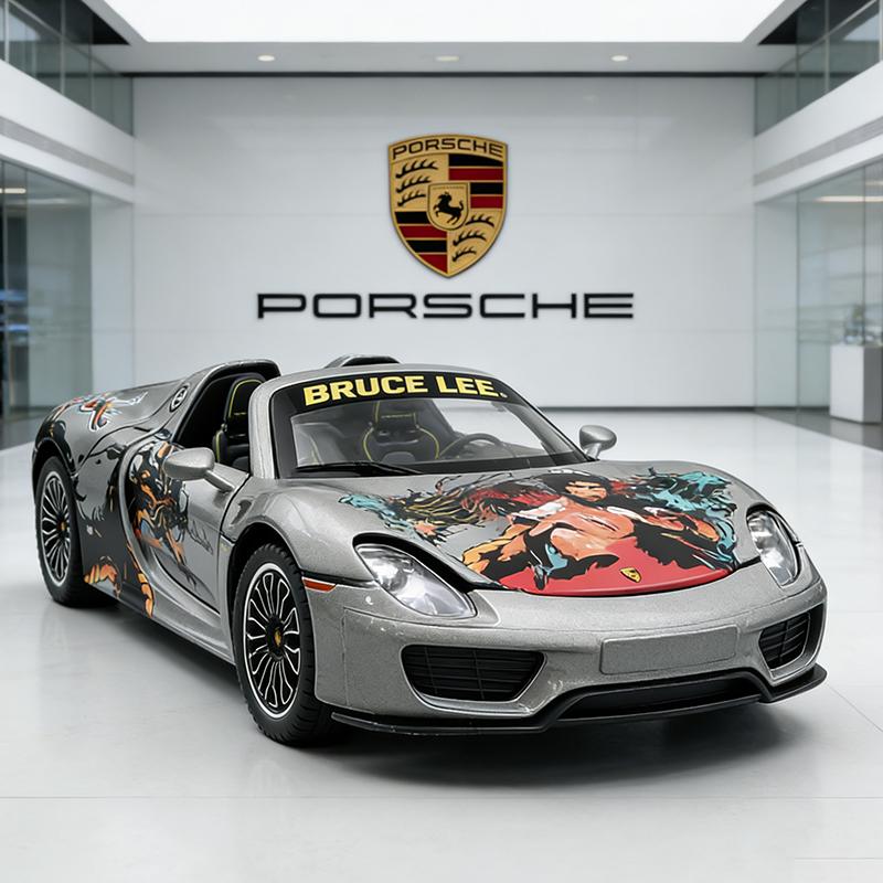 NEW 1/24 Porsche 918 Spyder Supercar Lee Alloy Model Car Toy Diecasts Casting Sound and Light Car Toys for Children Vehicle