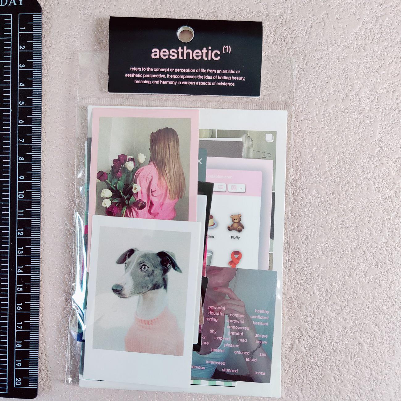 Blue Plaid Korean Trend Journal with Ins Style Stickers