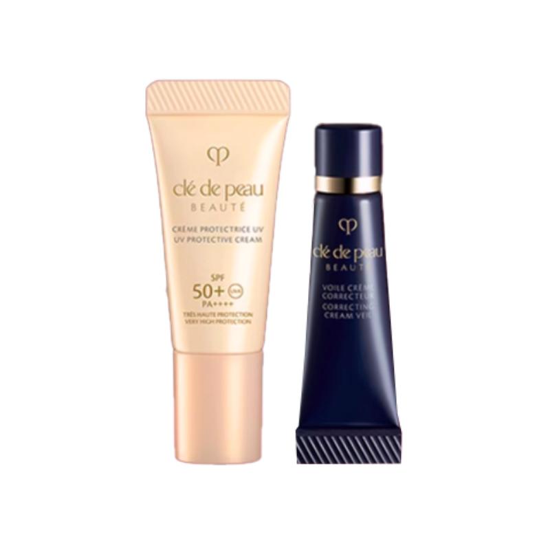 Clé De Peau Beauté (Cpb) Correcting Cream Veil And UV Protective Cream Sample Set Protective Cream 8ml+Correcting Cream 3ml