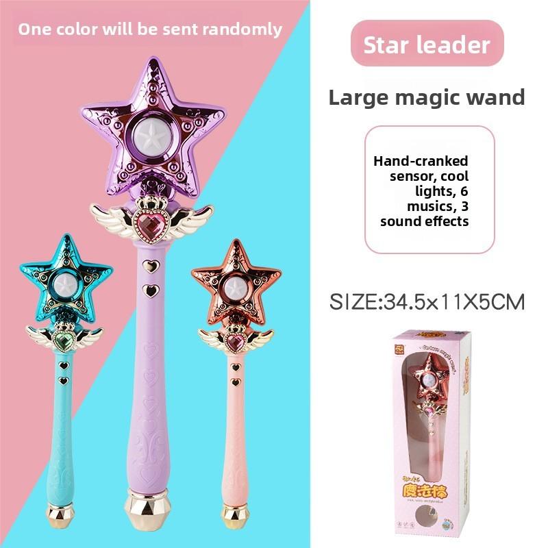 Baguette Magique Étoile de Fée Princesse Lune Avec Lumière et Son Pour la Salle de Jeux des Filles