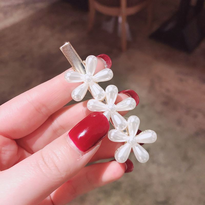 Korean Chic Round Pearl Flower Hair Pins Vintage Barrettes Hair Clips Set Crystal Metal Hair Accessories Hairgrip for Women
