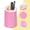 Plush Lined Glasses Stand Case PU Leather Pattern Glasses Storage Organizer  for Desk Nightstand