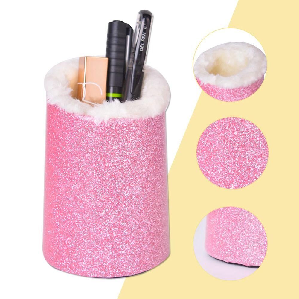 Plush Lined Glasses Stand Case PU Leather Pattern Glasses Storage Organizer  for Desk Nightstand