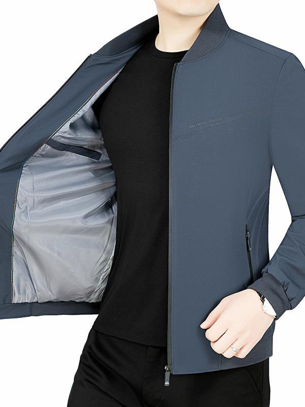 2024 Spring/Autumn Men's Thin Casual Business Jacket - Trendy and Handsome Outerwear