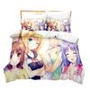 Digital Printing Chemical Fiber Sexy Beautiful Women Bedding Three-Piece Set, Starting From Approval