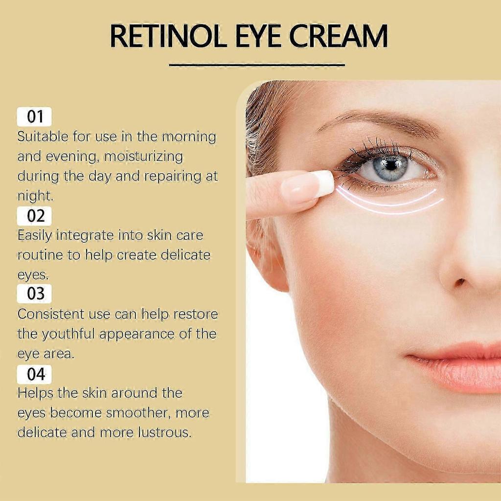 Retinol Eye Cream Reduces Fine Lines Eye Bags Lightening Dark Circles Firming Moisturizing Anti-Wrinkle Eye Skin Care