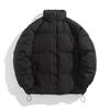 Mens Winter Thick Puffer Jacket Loose Streetwear Casual Warm Coat Solid Color