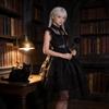 Mittwoch Addams Vintage Spitze Gothic Maxikleid für Mädchen 3 bis 8 Jahre