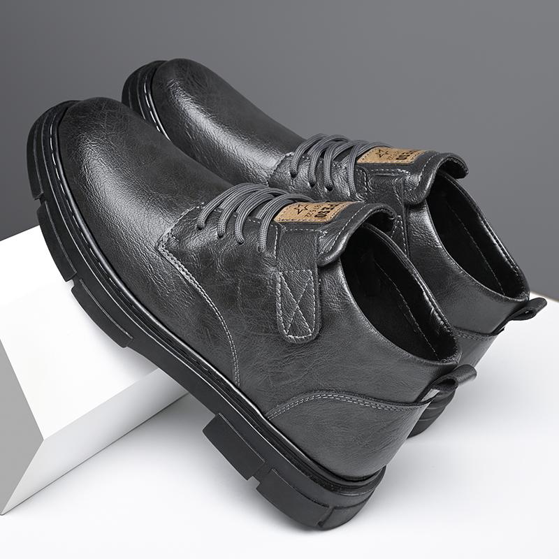 Autumn Retro Men Casual Ankle Boots Fashion Platform Shoes Business Chelsea Boots for Men Leisure Dating Party Men Leather Boots