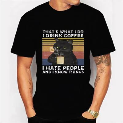 That's What I Do I Drink Coffee Graphic Tshirt  Fashion Harajuku T-shirt Hip Hop Men Brand T-shirt Trend Oversize Shirt