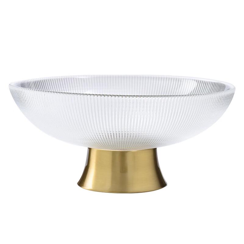 Elegant High-Foot Glass Fruit Plate