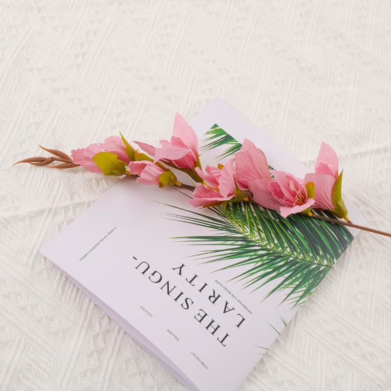 Butterfly Gladiolus Silk Flower Wedding Decor Bridal Centerpiece Decoration Home