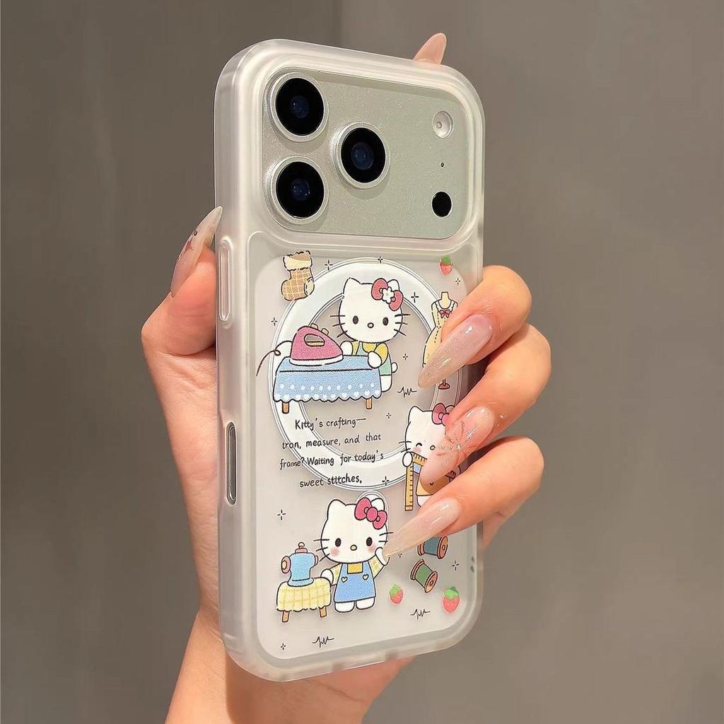 Kt Cat Is Suitable for Apple 11promax Mobile Phone Case 11plus Magnetic Suction 11 Bracket 11pro Skin Feeling 11e Creative 11