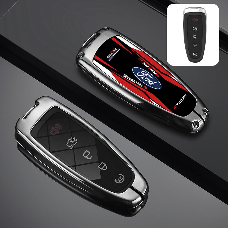 Car Smart Remote Key Case Cover Shell For Ford Explorer Edge Escape Flex Taurus 2011 2012 2013 2014 2015 Keychain Accessories