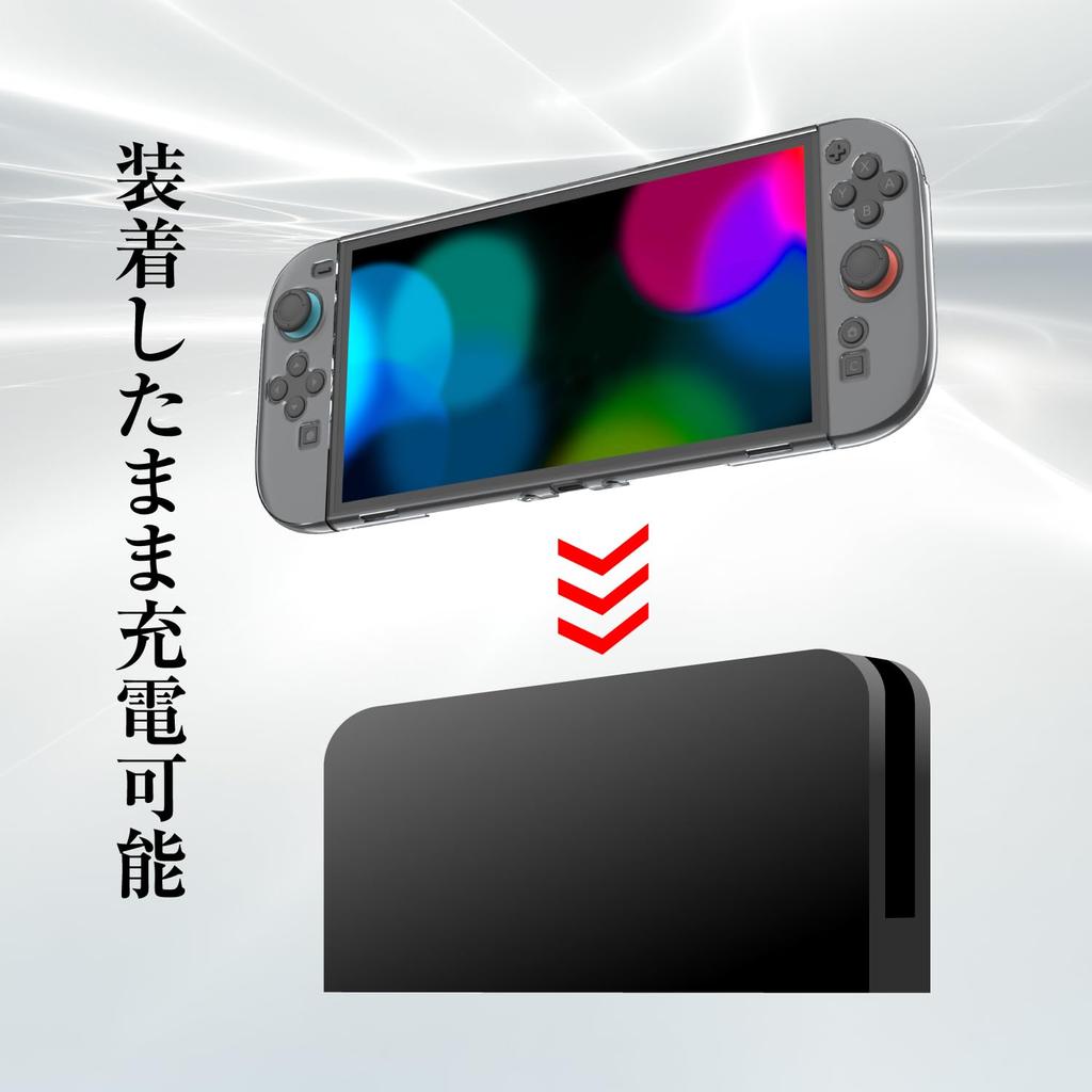 Allone Separate Clear Case 2 for Switch 2, 12 X 2 X 28 Cm, Compatible with Switch 2, Highly Transparent and Protects Against Dirt, Charging While