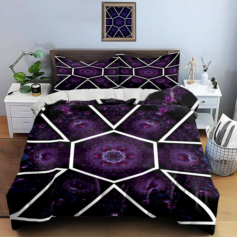 Geometric, kaleidoscopic, vibrant. Bedding Duvet cover sets Duvet covers Pillowcases gifts (1 * Duvet Cover 2 * Pillowcases, without duvet insert)