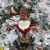Christmas Hanging Plush Ornaments Festive Season Pendant Doll for Home Decoration and Christmas Tree Bows
