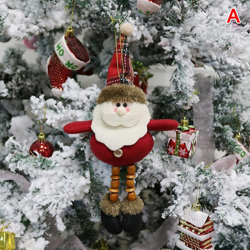 Christmas Hanging Plush Ornaments Festive Season Pendant Doll for Home Decoration and Christmas Tree Bows