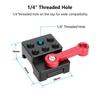 HDRIG Quick Adjust Groove Slide Clamp with 1/4" Screw for Monitor Expansion