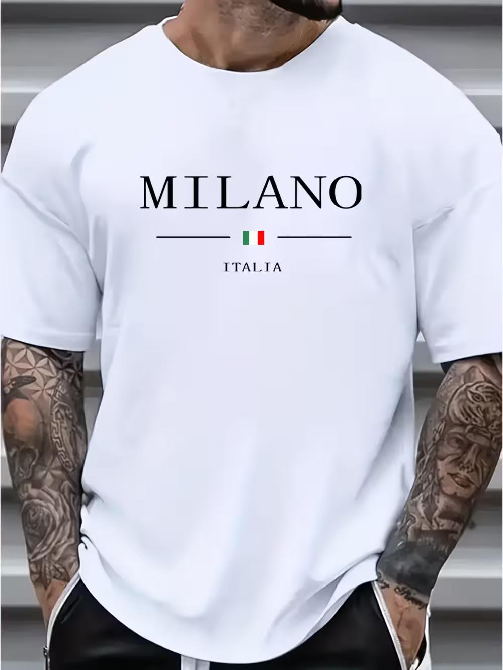 

Летняя футболка с круглым вырезом и принтом MILANO XXXL