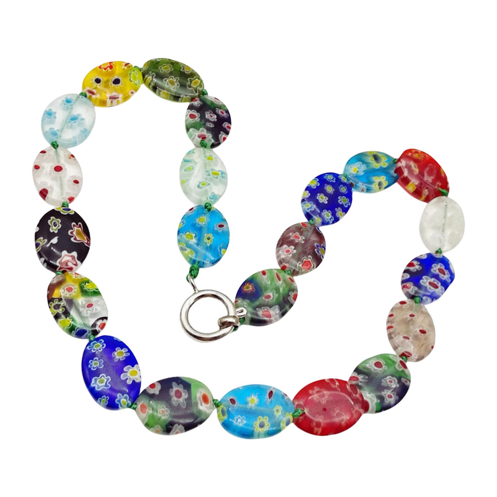 

Элегантное винтажное ожерелье из бусин, нежное ожерелье из стеклянных бусин, портативное украшение на шейной цепочке, дополняющее любой наряд C