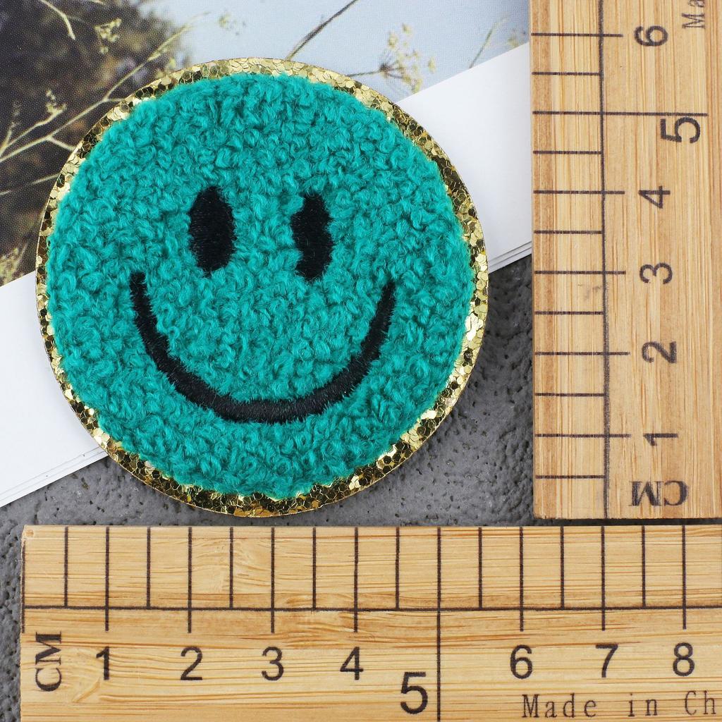 Mixed Color English Alphabet Embroidery Cloth Sticker Digital Towel Embroidery Computer Embroidery Stamp Clothes Smiley Face Patch Sticker