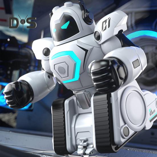2ks Dětská robotická hračka na dálkové ovládání pro 2 hráče Bitva Box Fotbal Press Spuštění hry Interaktivní elektrická 2,4GHz RC robotická hračka pro batolata s LED