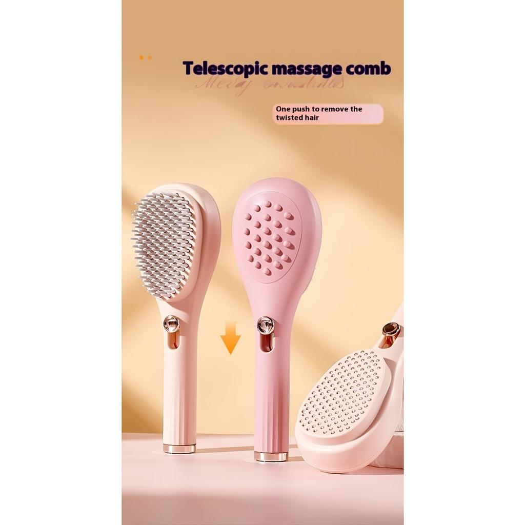 3PCS Retractable Self-Cleaning Hair Brush - Antistatic Massage Brush for Added Volume and Scalp Care, Perfect Gift for The Fashionable Woman