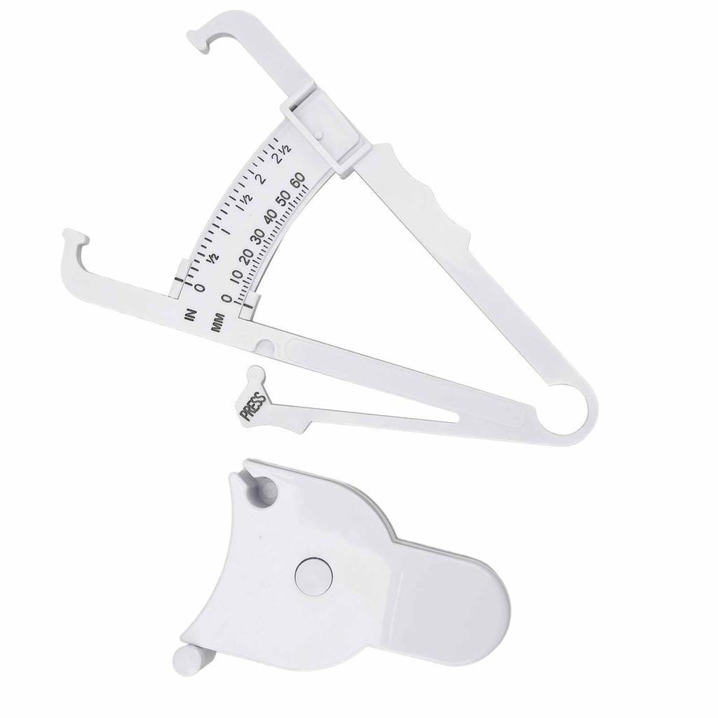 Skin Fat Caliper Press Type Clip Clear Scales High Accuracy Mm Inch Body Measure Tape White