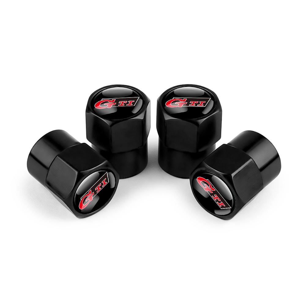 T264PCS Metal Car Wheel Tire Valve Caps Stem Cover Car Accessories For Volkswagen GTI Polo Golf Passat Scirocco Jetta Touareg RLINE