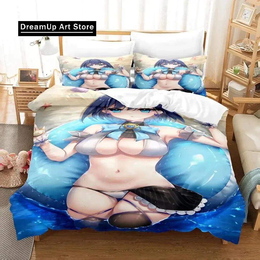 Oro Kronii Set Biancheria da Letto Singolo Piazza e Mezza Matrimoniale King Size Set Letto Adulto Bambino Camera da Letto Set Copripiumino Anime parure de lit Letto