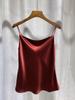 Women's Multicolor Satin Drape Camisole - Elegant Loose Fit with an Acetate Inner Layer