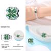 Original 100% 925 Silver Lucky Clover Patron Saint Flat Bead Fit Original Flat Bracelet DIY Jewelry Making Women's Gift