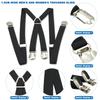1.5CM Wide Unisex Adjustable Strap - X Back with Metal Hooks, 4 Clips, 2 Pieces