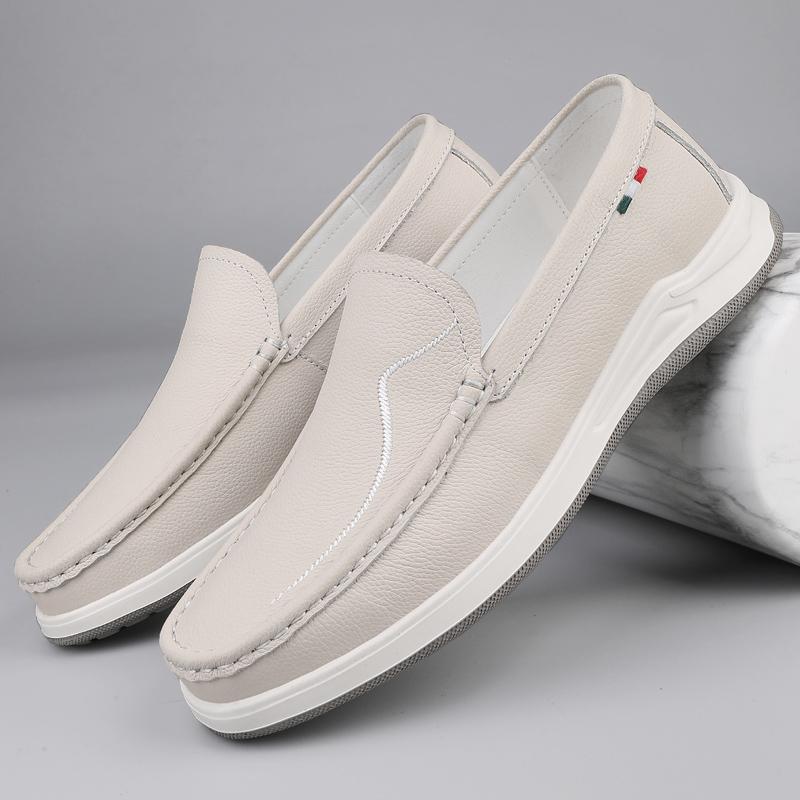 Fashion Slip-On Male Driving Shoes Classic Men's Genuine Leather Loafers New Breathable Male Flats Comfortable Casual Moccasins for Men