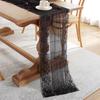 Elegant French Black & White Lace Table Runner for Wedding Decor