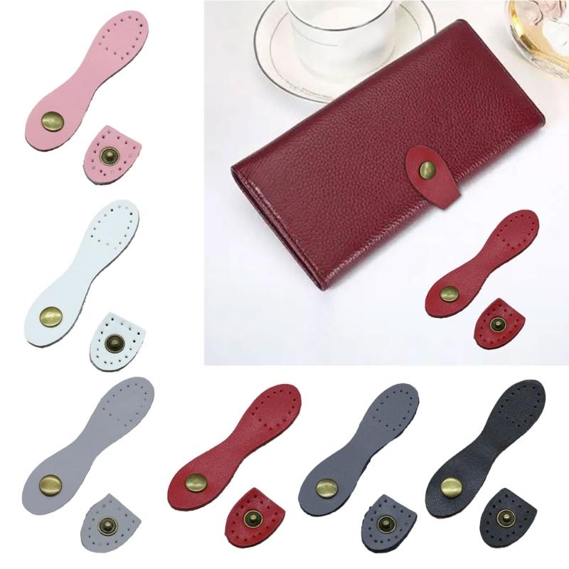 10 Pcs Sew On Leather Snap Buckles Practical Snap Button Closure Leather Purse Closure Fasteners with Sewing Holes