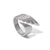 Wholesale High End Waterproof Three-dimensional M Letter Hollow Stainless Steel Finger Ring Trendy for Women Personalize Jewelry